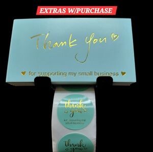 NWT - 550ct. 50 Thank You Cards 500 Thank You Stickers 3.5W x 2H